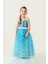Kabarık Mavi Kız Çocuk Elbise, Buz Kraliçesi Kostüm, Eğlenceli ve Renkli Tasarım 2
