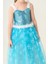 Kabarık Mavi Kız Çocuk Elbise, Buz Kraliçesi Kostüm, Eğlenceli ve Renkli Tasarım 5
