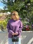 Yıkamalı Kumaş Mürdüm 3 Iplik Sweatshirt 2