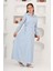 Kız Çocuk Uzun Boy Gofre Kumaş %100 Pamuk Jile & Elbise Iki Parça Takım – Astarlı Zarif SET-4948-ELB-0048 5
