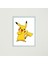 Çocuklar Için Pikachu Kostüm ve Gülen Surat Pikachu Çerçeveli Poster Seti 1