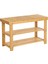 Ayakkabı Rafı, Ayakkabı Dolabı, Oturma Banklı, Bambu, 3 Raf Zeminli, 70 x 28 x 45 Cm, Koridor, Banyo, Oturma Odası ve Antre Için Ideal LBS04N 1