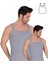 Erkek Ince Askılı Fitilli Slim Fit Kaşkorse Atlet 6 Adet Beyaz Siyah Gri Melanj Renkli 1