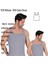 Erkek Ince Askılı Fitilli Slim Fit Kaşkorse Atlet 6 Adet Beyaz Siyah Gri Melanj Renkli 4