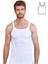 Erkek Ince Askılı Fitilli Slim Fit Kaşkorse Atlet 6 Adet Beyaz Siyah Gri Melanj Renkli 1