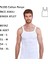Erkek Ince Askılı Fitilli Slim Fit Kaşkorse Atlet 6 Adet Beyaz Siyah Gri Melanj Renkli 2