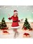 Kız Çocuk Noel Yılbaşı Kıyafeti Kukuleta Italyan Kadife Kırmızı 1