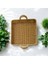 Büyük Boy Kare Sunum Dekor Rattan Tepsi 33X33 Cm, Şık ve Kullanışlı Tasarım 1