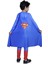 Mavi Pelerinli Süper Kahraman Kostümü Çocuklar Için Eğlenceli ve Rahat Tasarım 2