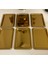 Şık 6'lı Gold Kaplama Dikdörtgen Sunum Tepsisi 13X23 cm 3
