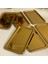 Şık 6'lı Gold Kaplama Dikdörtgen Sunum Tepsisi 13X23 cm 4