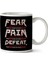 Fear Pain Defeat Does Not Exist Karate Kid Quote Iki Tarafı Baskılı Kupa Bardak 1