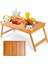 Kahverengi Katlanabilir Bambu Sehpa, Yatak Üstü Kahvaltı ve Keyif Için 40X28 cm 1
