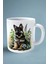 German Shepherd Alman Köpek Isimli Kişiye Özel Baskılı Kupa Bardak Ot Çiçek 1