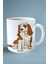 Spaniel Köpek Isimli Kişiye Özel Baskılı Kupa Bardak Kahverengi 1
