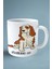 Spaniel Köpek Isimli Kişiye Özel Baskılı Kupa Bardak Kahverengi 2