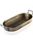 Altın Kaplama Oval Metal Tepsi, 44 Cm, Lüx Sunum ve Kahvaltı Tepsisi 1