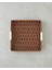 Şık Plastik Rattan Tepsi 26X26X3 Cm, Doğal Kahverengi, Ev Dekorasyonu Için Ideal 1