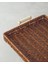 Şık Plastik Rattan Tepsi 26X26X3 Cm, Doğal Kahverengi, Ev Dekorasyonu Için Ideal 2