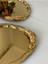 20X25 cm Altın Oval 3'lü Kulplu Servis ve Sunum Tepsisi, Şık ve Kullanışlı Tasarım 2