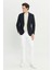 %100 Pamuk Slim Fit Dar Kesim Mono Yaka Torba Cepli Blazer Ceket 2