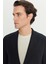 %100 Pamuk Slim Fit Dar Kesim Mono Yaka Torba Cepli Blazer Ceket 4