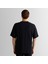 Erkek Siyah Relaxed Fit Bisiklet Yaka Logolu T-Shirt 2