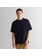 Erkek Lacivert Relaxed Fit Bisiklet Yaka Logolu T-Shirt 1