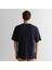 Erkek Lacivert Relaxed Fit Bisiklet Yaka Logolu T-Shirt 2