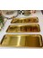 Altı Adet Gold Renk Uzun Tepsi, Şık ve Kullanışlı Mutfak Aksesuarı 1