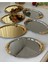20X25 cm Renkli Oval Kulplu Sunum Tepsisi 6'lı Set 2