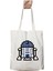 R2-D2... Iki Tarafı Kalıcı Baskılı Yıkanabilir Okul Plaj Omuz Bez Çantası 1