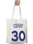Nba Golden Stephen Curry 30 Iki Taraf Kalıcı Yıkanabilir Okul Plaj Omuz Bez Çanta 1