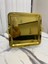Şık Kare 3'lü Ince Kulplu Gold Kaplama Sunum Tepsisi 21X21 cm 3