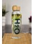 H2O Borosilikat Cam Matara Bambu Vakum Kapaklı Su Şişesi Suluk (Kumaş Kılıf Hediyeli) 600 ml 1