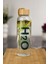 H2O Borosilikat Cam Matara Bambu Vakum Kapaklı Su Şişesi Suluk (Kumaş Kılıf Hediyeli) 600 ml 2