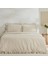 Pure Ruffle %100 Pamuk King Size Nevresim Takımı Ekru 1