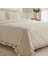 Pure Ruffle %100 Pamuk King Size Nevresim Takımı Ekru 4