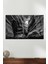 Siyah Beyaz Kanyon Yatay Cam Tablo, Modern Ev Ofis Dekoru, Hediyelik Duvar Dekorasyonu, Kırılmaz Cam 1