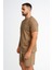 Gantt Şort + T-Shirt Takım Kahverengi 2