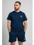 Monc Şortlu Takım Clasic Düz Navy Blue 1