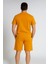 Monc Şortlu Takım Clasic Düz Turuncu 3