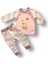 0-3 3-6 6-9 Ay Süslü Ördek Nakışlı Uzun Kollu Sweatli 2li Kız Bebek Takımı Pembe 1
