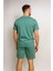 Polo Şortlu Takım Clasic Düz Su Yeşili 3