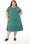 Kadın Büyük Beden Yeşil Viskon Elbise 3