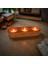 3'lü Modern Tealight Mumluk – El Yapımı Dekoratif Taş Tozu Mumluk Tepsi + 3 Adet Hediye Mum 6