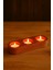 3'lü Modern Tealight Mumluk – El Yapımı Dekoratif Taş Tozu Mumluk Tepsi + 3 Adet Hediye Mum 1