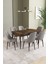 Ikon Barok Desen 80X132 Açılabilir Mdf Masa Yemek Odası Takımı, Mutfak Takımı 6 Adet Sandalye 1