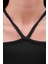 Hanger Omuz Dekolteli Çapraz Askılı Kısa Kollu Kadın Bluz, Boyun Askılı Kaşkorse Kumaş 6
