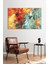 Sanatsal Renkli Sıçramalar Yatay Cam Tablo, Modern Ev Dekoru, Hediyelik Duvar Dekorasyonu, Kırılmaz 2